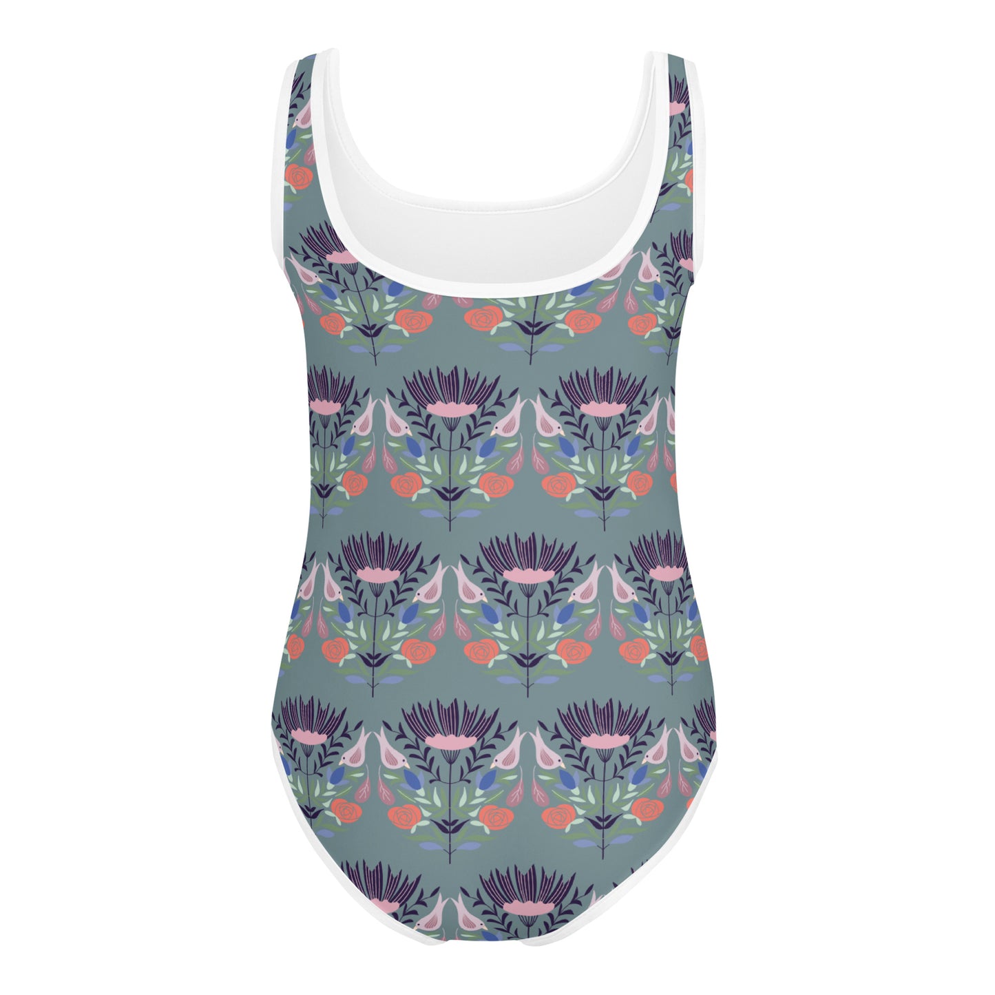 Floral All-Over Print Kids Swimsuit