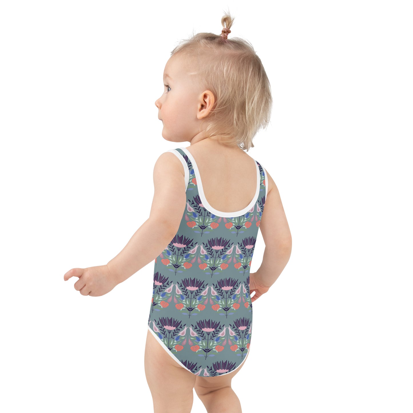 Floral All-Over Print Kids Swimsuit