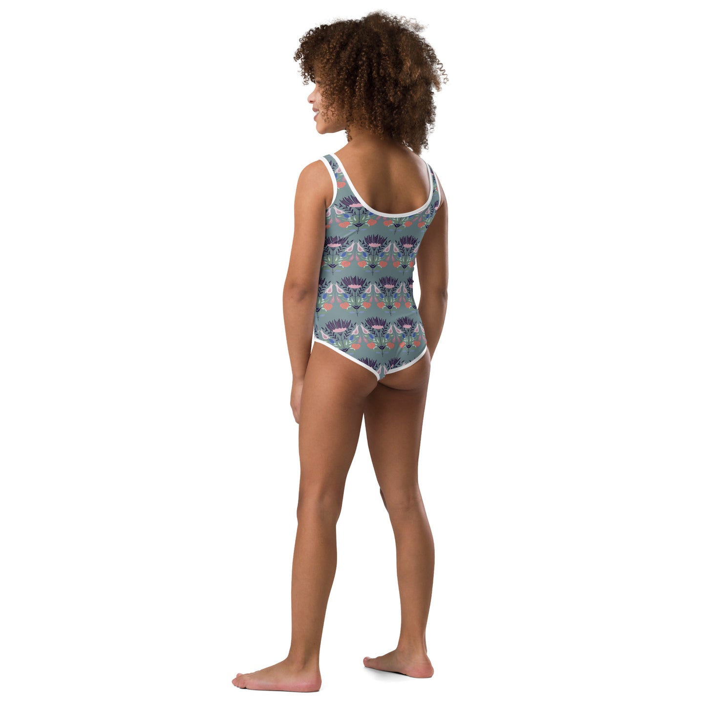 Floral All-Over Print Kids Swimsuit