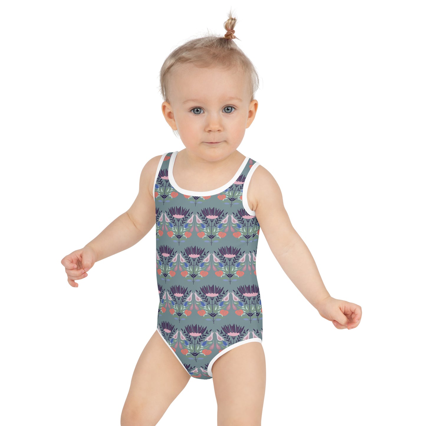 Floral All-Over Print Kids Swimsuit