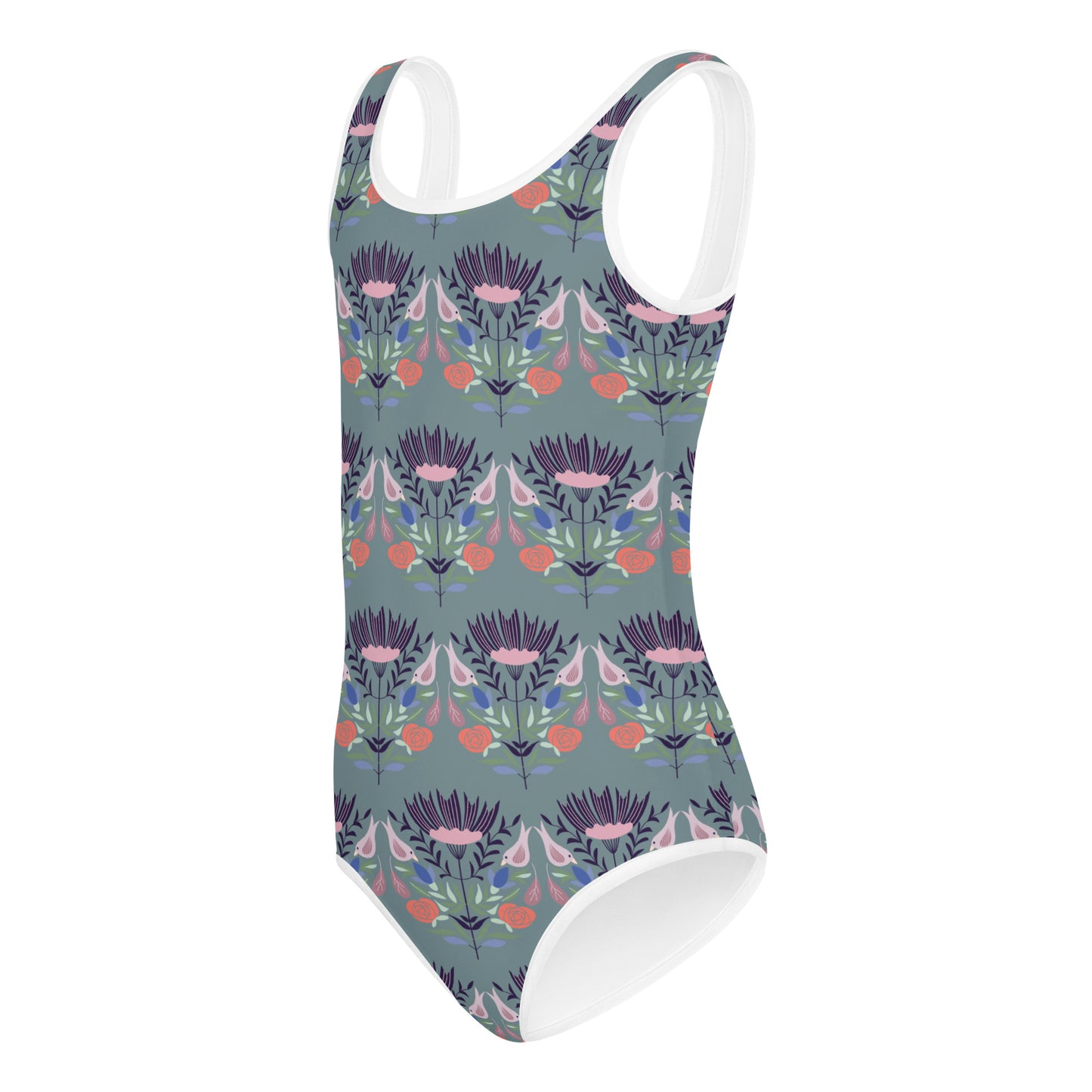 Floral All-Over Print Kids Swimsuit