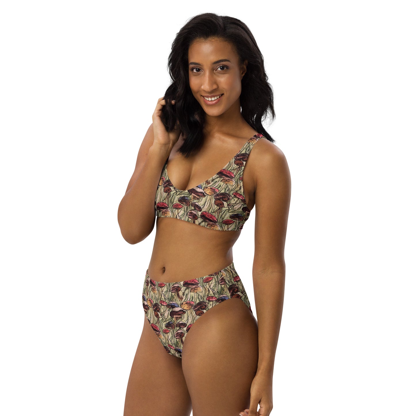 Mushroom Recycled high-waisted bikini