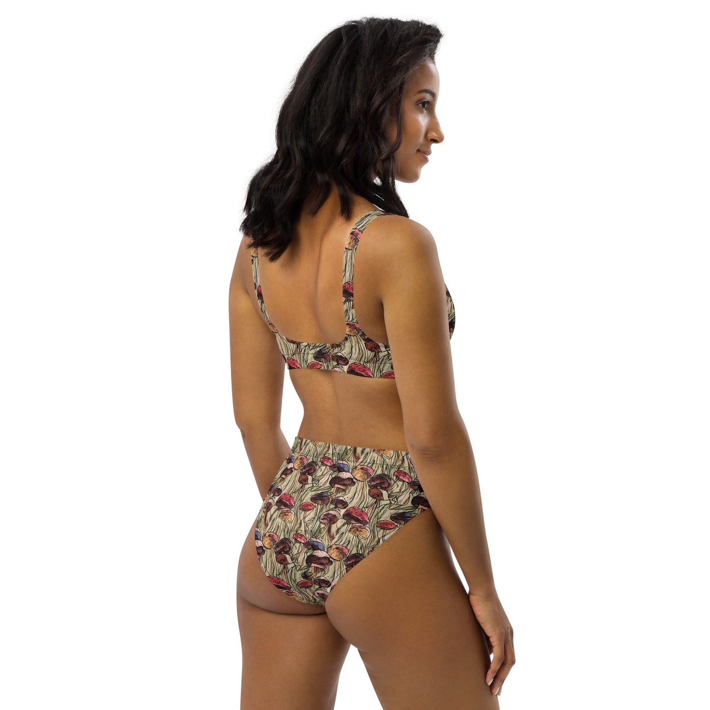 Mushroom Recycled high-waisted bikini