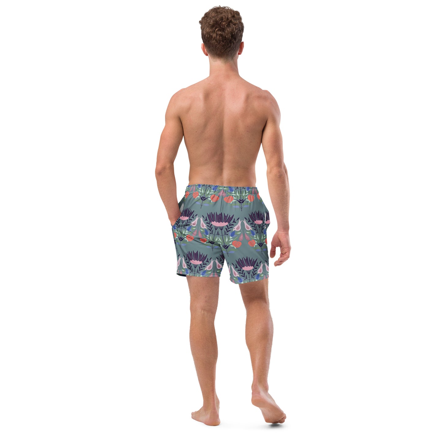 Floral Men's swim trunks