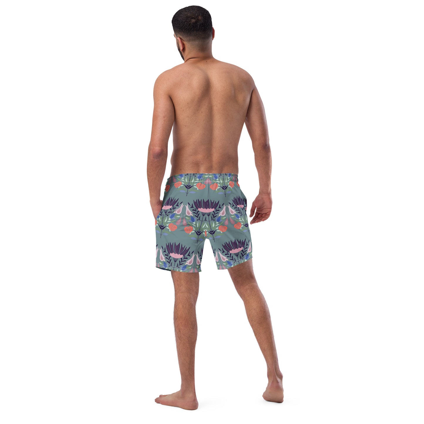 Floral Men's swim trunks