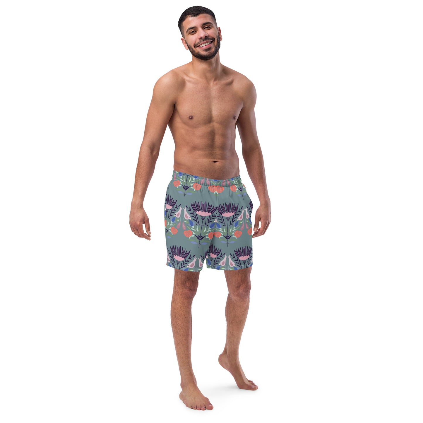 Floral Men's swim trunks