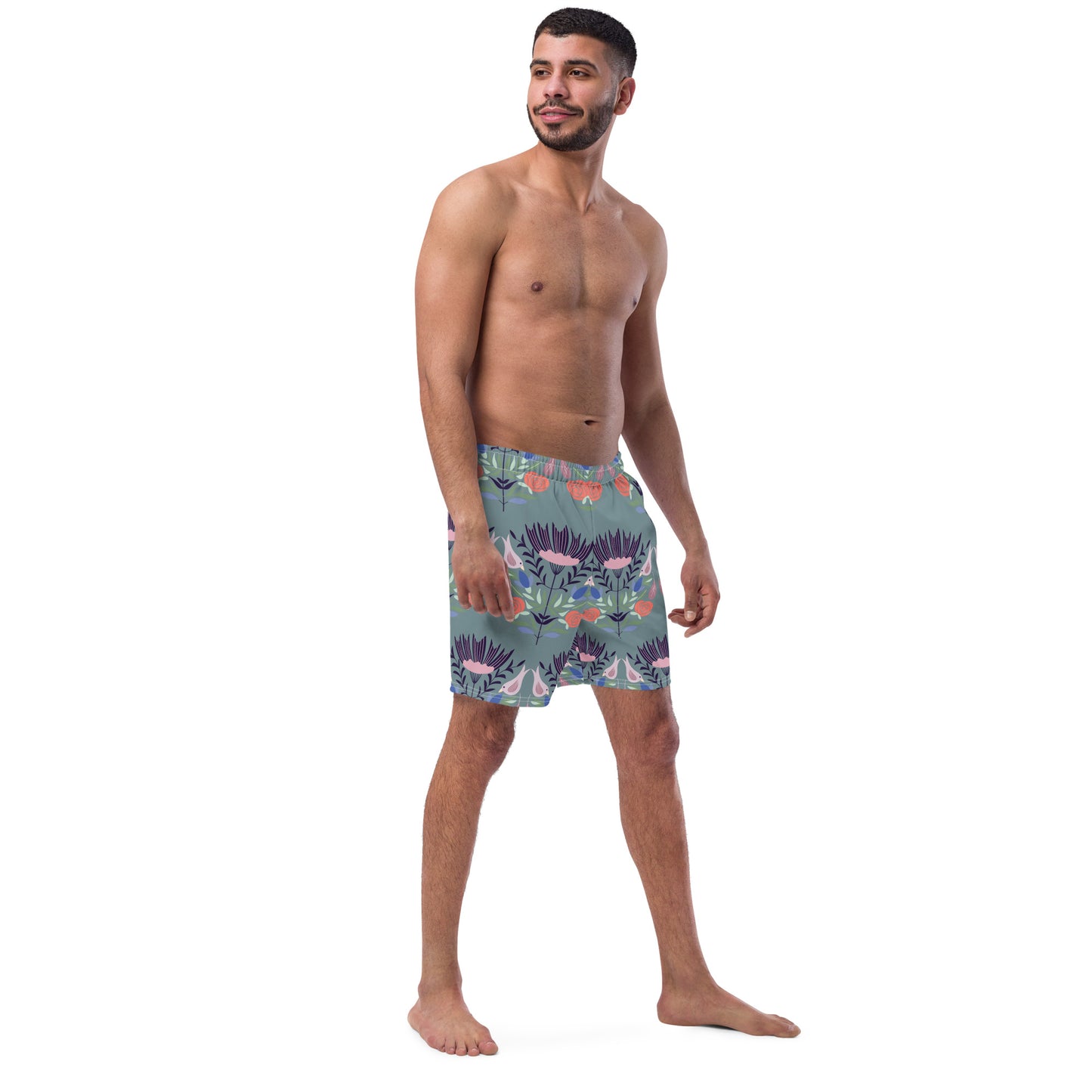 Floral Men's swim trunks