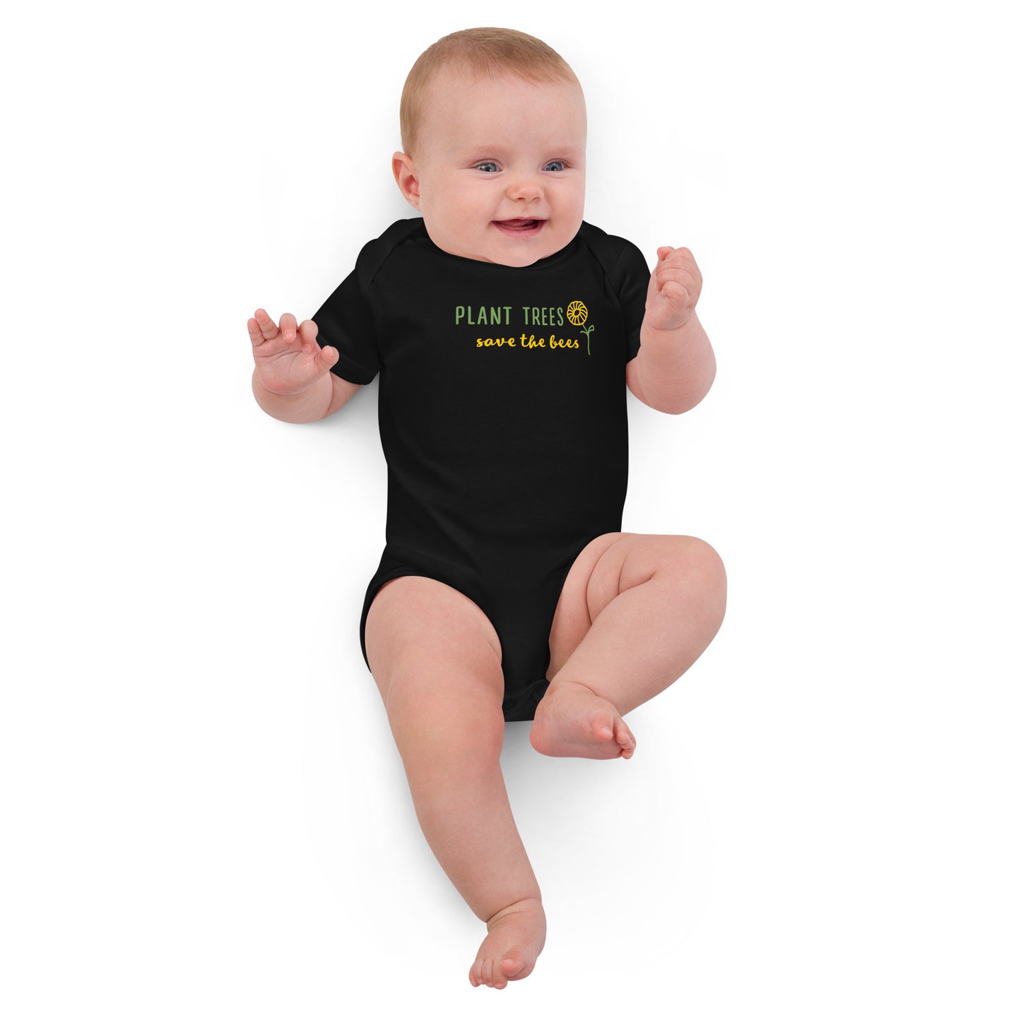 Organic cotton Save bees baby bodysuit