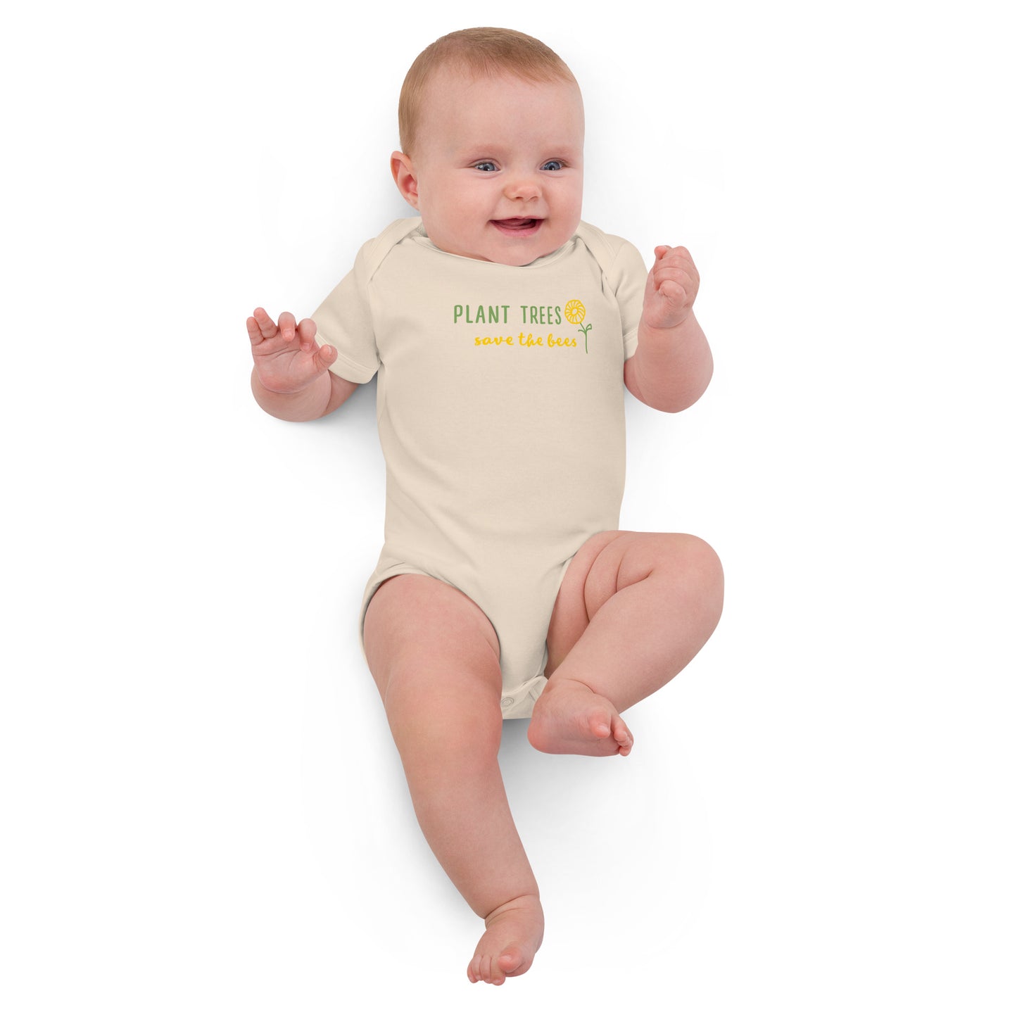 Organic cotton Save bees baby bodysuit