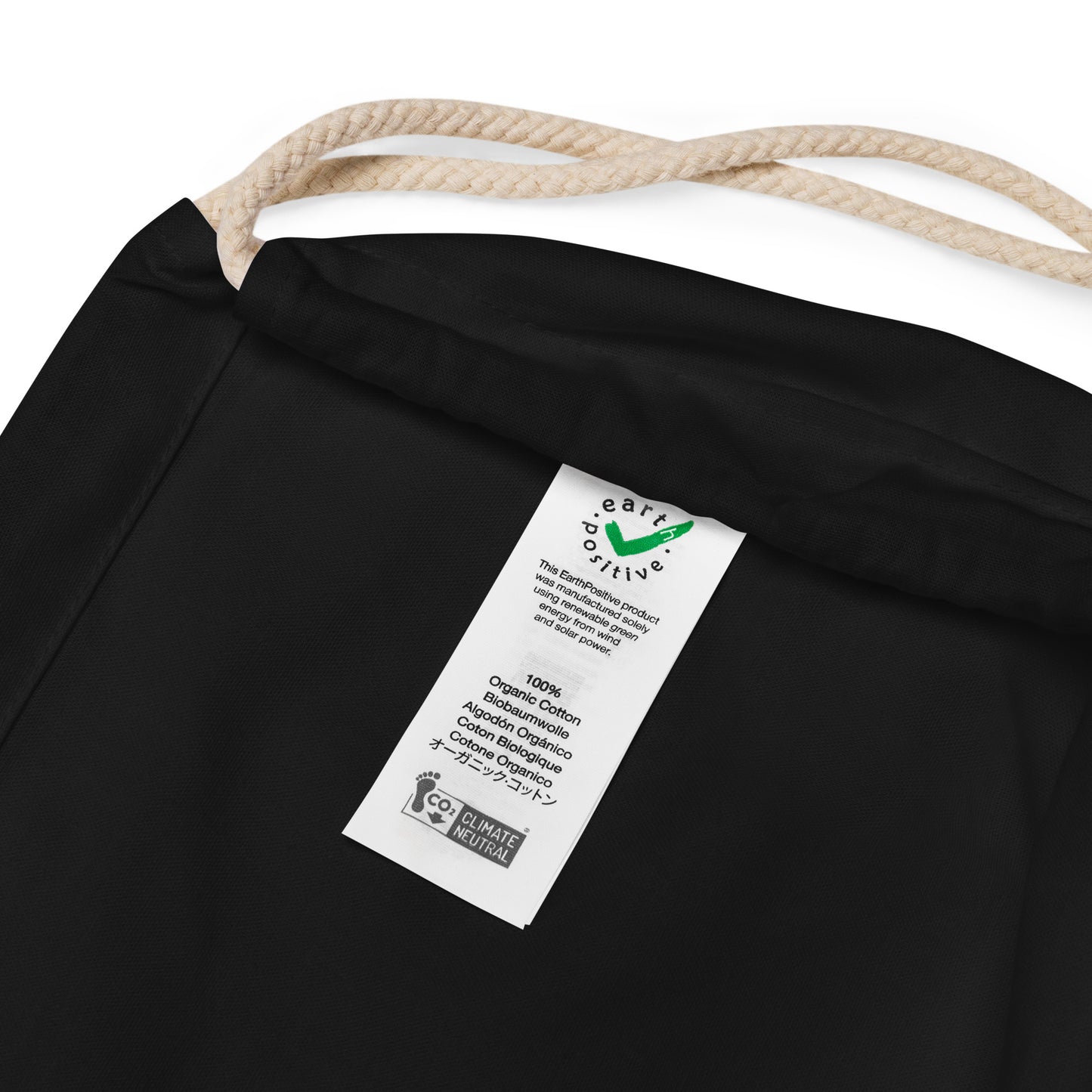 Organic cotton Save bees  drawstring bag