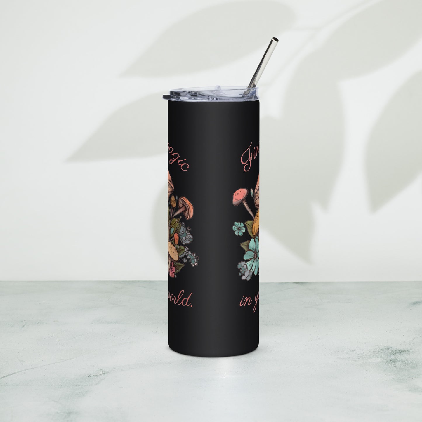 Magic Mushroom Stainless steel tumbler