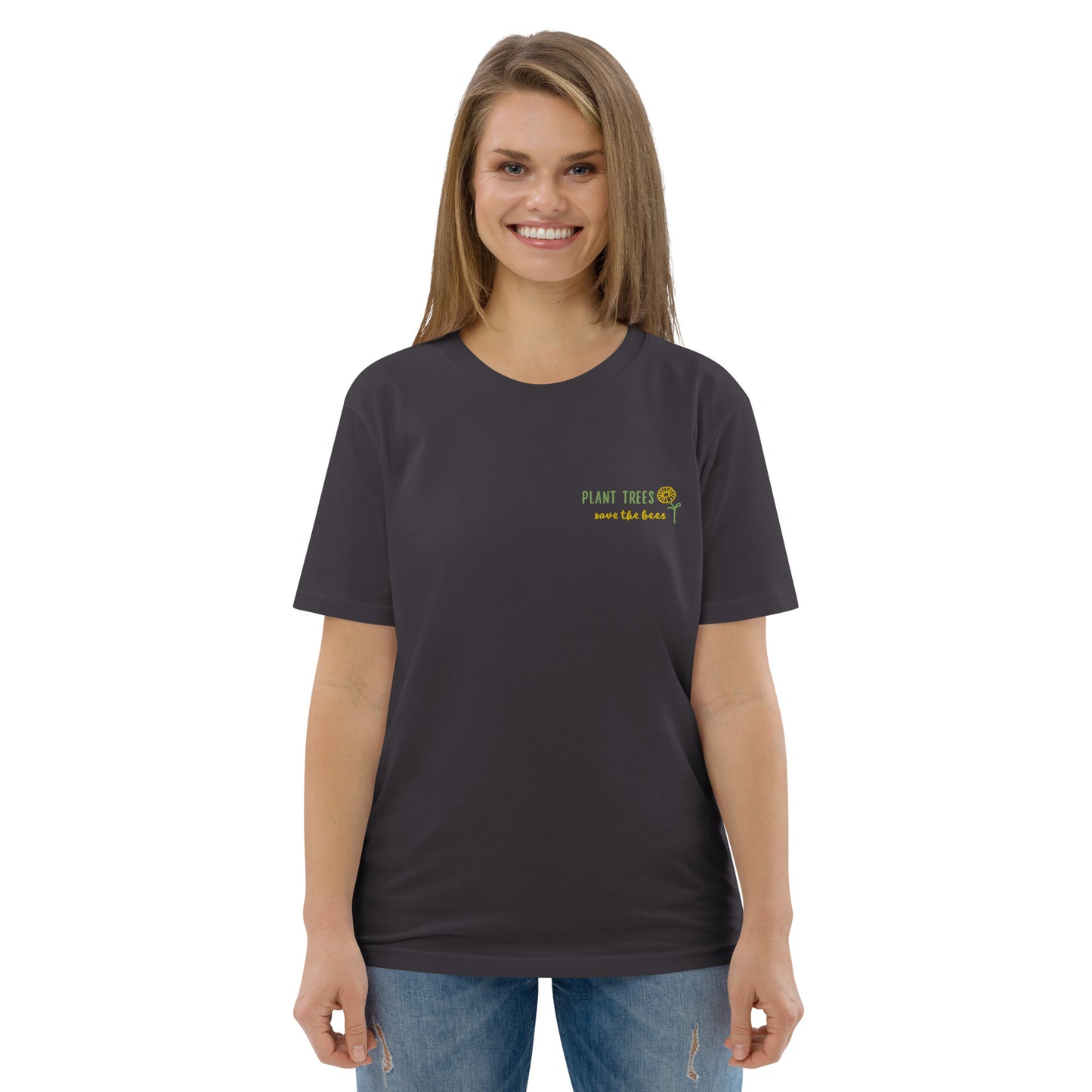 Unisex organic Save bees cotton t-shirt