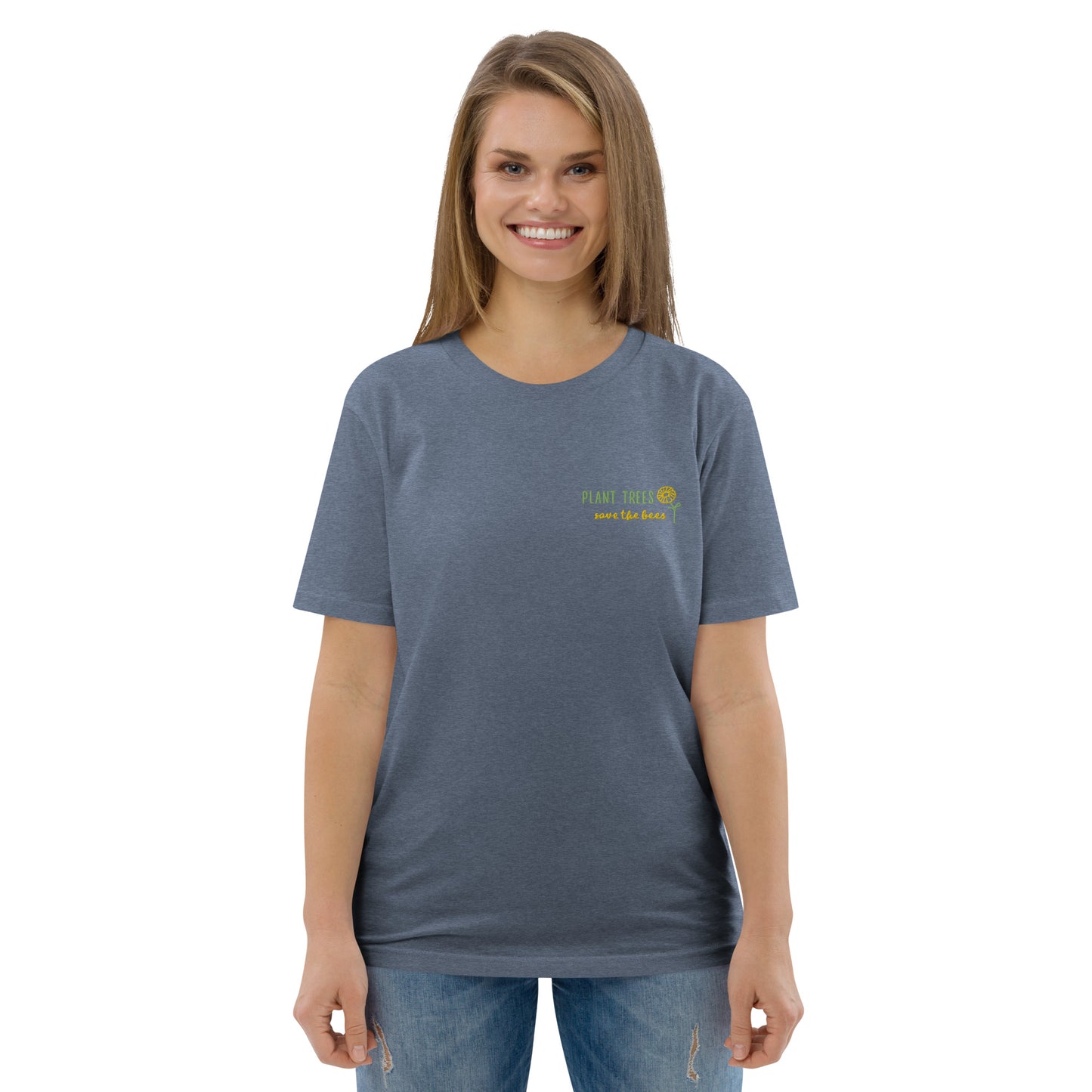 Unisex organic Save bees cotton t-shirt