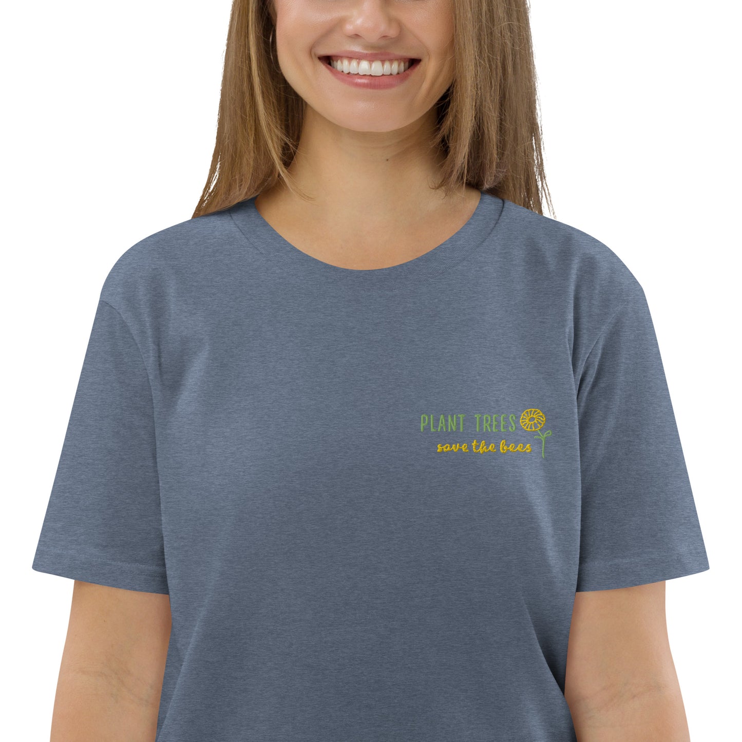 Unisex organic Save bees cotton t-shirt