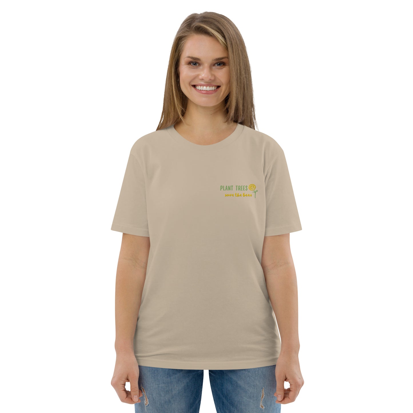 Unisex organic Save bees cotton t-shirt