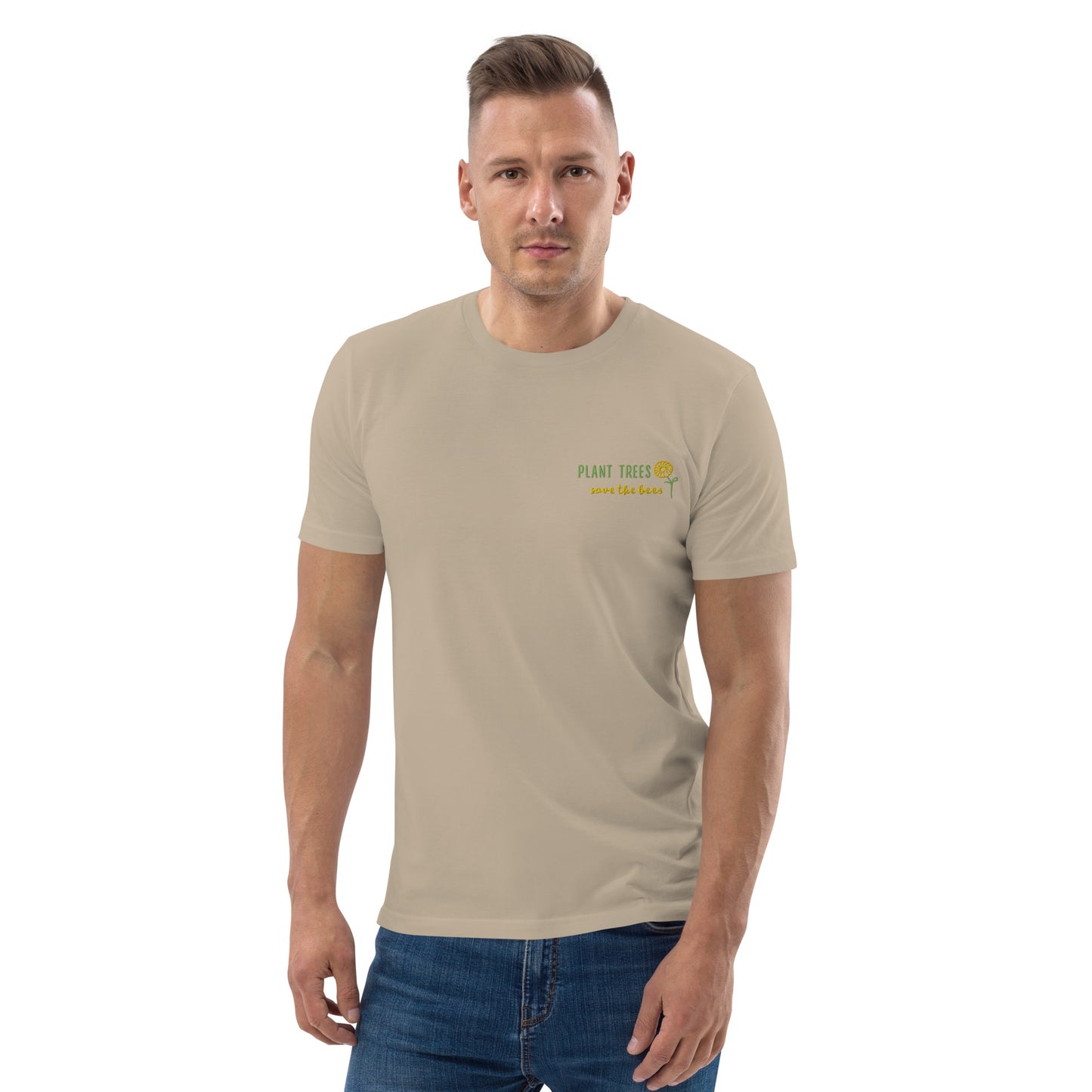 Unisex organic Save bees cotton t-shirt