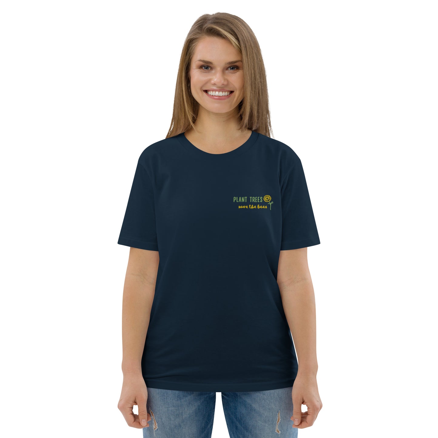 Unisex organic Save bees cotton t-shirt