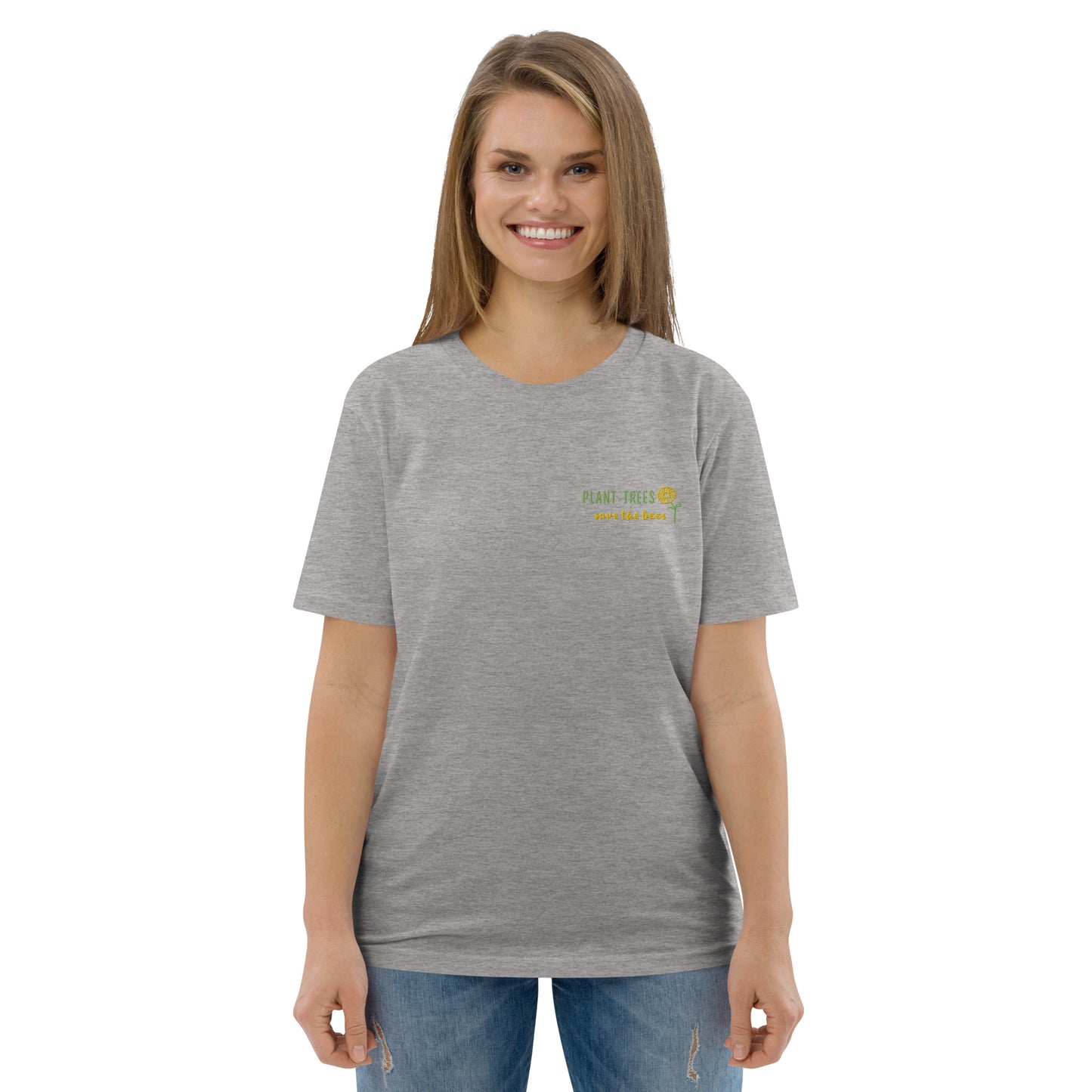 Unisex organic Save bees cotton t-shirt