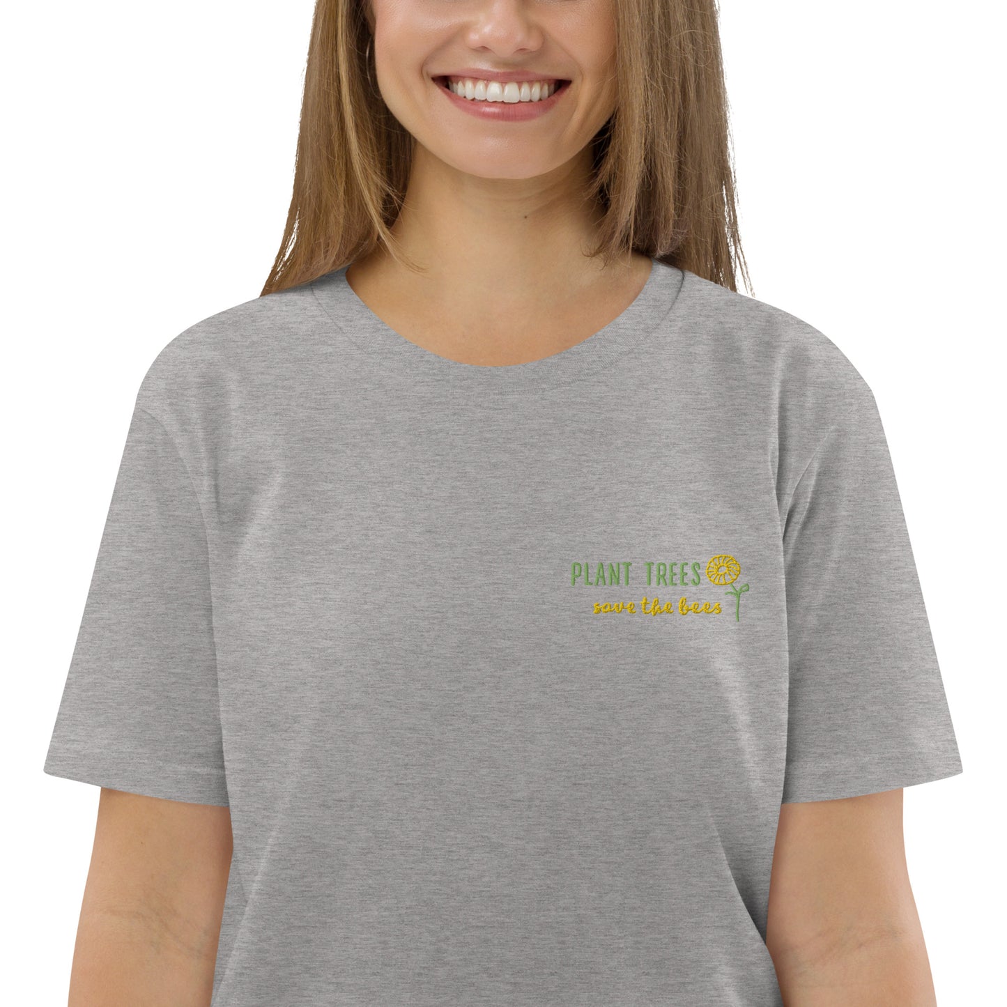 Unisex organic Save bees cotton t-shirt