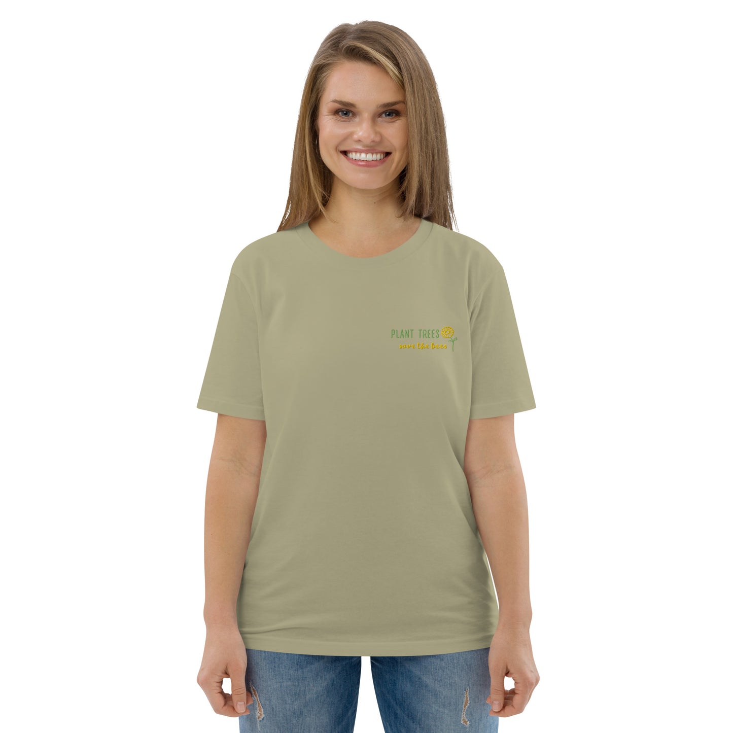 Unisex organic Save bees cotton t-shirt