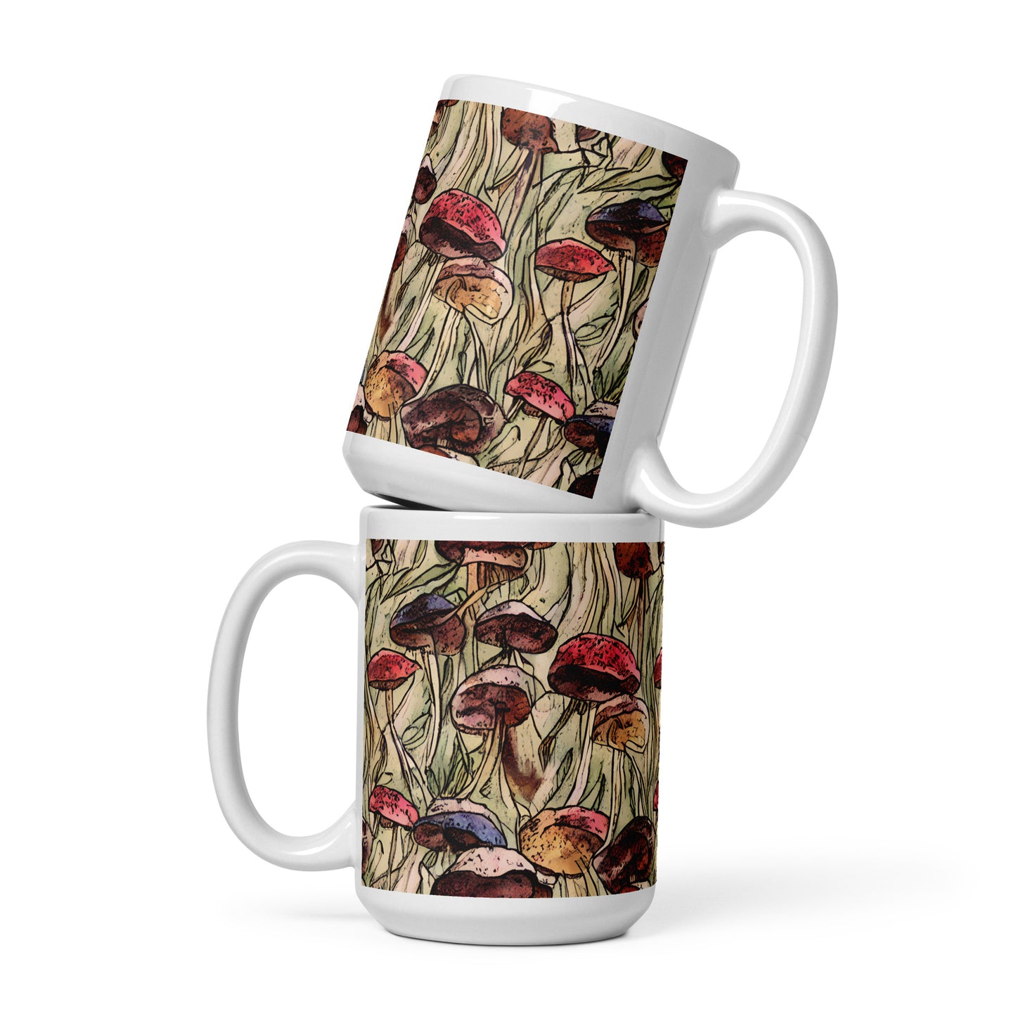 Mushroom glossy mug